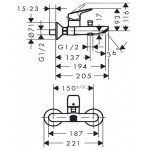 Смеситель для ванны Hansgrohe Logis 7140 Смеситель для ванны Hansgrohe Logis 7140